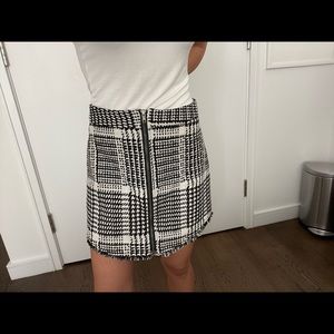 Black & White Tweed Skirt